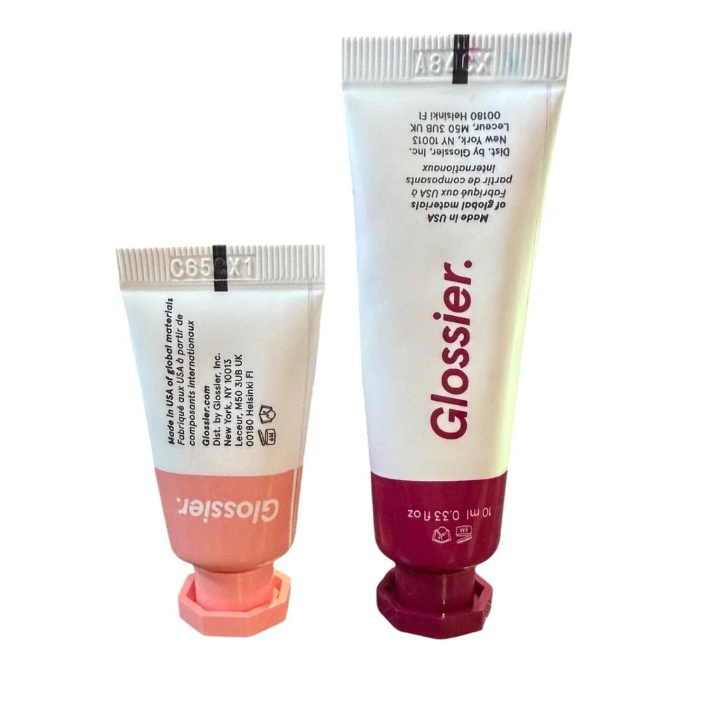 Glossier Cloud Paint Blush Duo Puff & Powder Pink Mini Travel Size Set